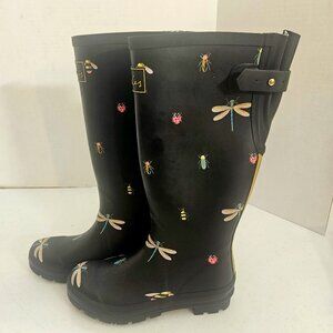 Joules Dragonfly and Ladybug Tall Wellies Never Worn SZ 7